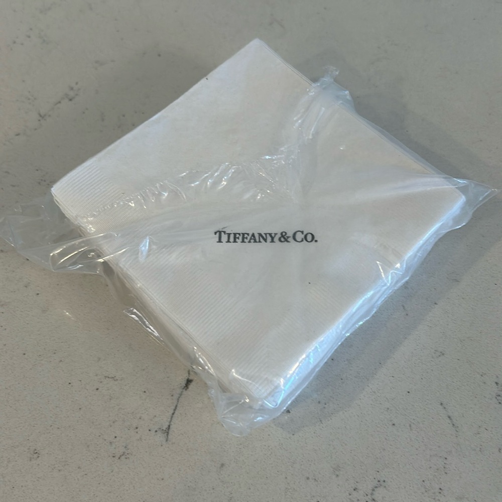 Tiffany & Co store beverage napkins!!!! Approx 40 count !!